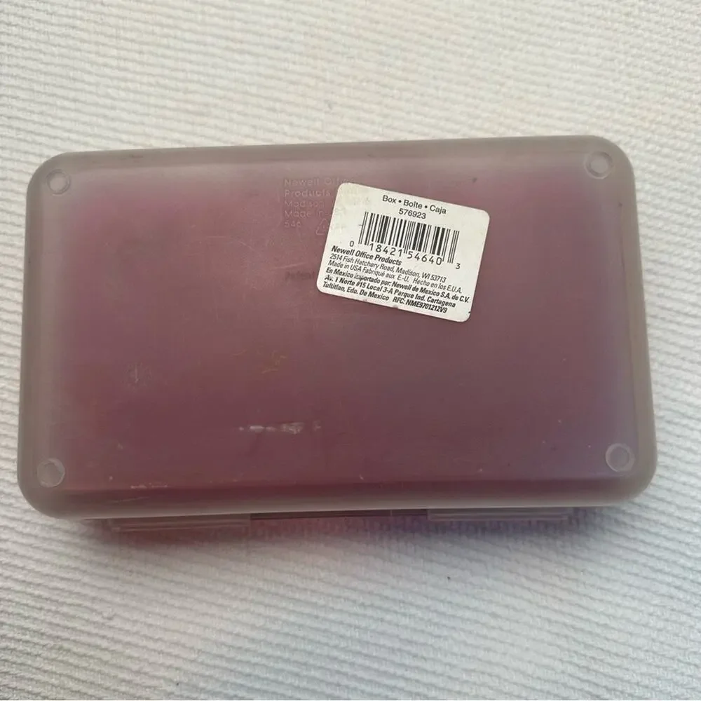 Vintage 90s Spacemaker Pencil Box red/clear